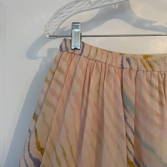 Free People True To You Maxi Skirt Sheer Striped High Waist L - Picture 11 of 15